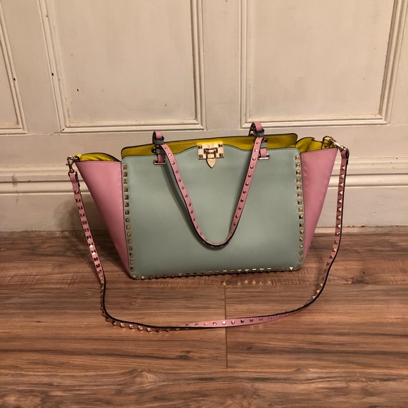 Valentino rockstud studded trapeze tote satchel - Picture 6 of 8